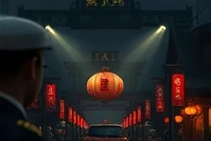 《潮汐来信》封面，海岛邮差在礁石边拆开旧信封